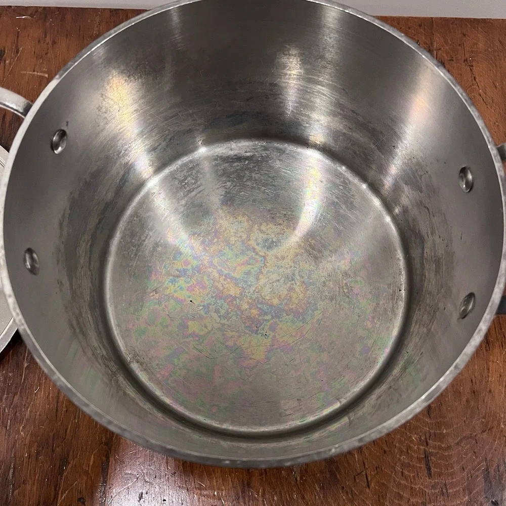 Vtg All Clad Master Chef Metal Crafters 204 1/2 Pan Pot Very Rare Double Handle